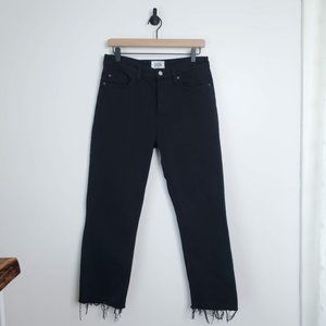 Zara TRF Black Denim Raw Hem Jeans / 6